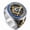 gold, variant on Men's Stainless Steel Vintage Freemason Bicycle Ring, Blue, Freedom and Acceptance Mason Ring