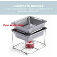 thumbnail image 5 of ALPHA LIVING Disposable Chafing Dish Buffet Set, Food Warmers for Parties, Fuel Cans Complete, 5 of 7