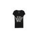 thumbnail image 1 of Camiseta adornada Aeropostale con logotipo de contorno de bloque para mujer negro grande, 1 of 1