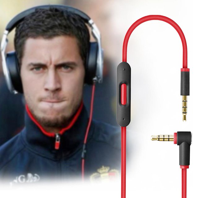 Audífonos Cable de de 3,5 mm chapado en oro para Beats Solo HD Studio Pro Mixr (negro + rojo) Likrtyny Para estrenar