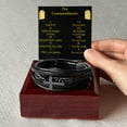 thumbnail image 6 of Ten Commandments Men's Stainless Steel & Vegan Leather Cross Bracelet - Vegan Leather with Stainless Steel, 6 of 14