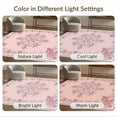 thumbnail image 7 of ODIKA Dainty Rosebud Clusters Border Pink Symmetrical Refined Stain Resistant Flatwoven for Entryway, Kitchen, Mudroom, 7 of 7