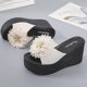 thumbnail image 4 of Sandalias Mujer Casual Peep Toe High Chunky Wedge Heels Zapatos Flores exquisitas Zapatillas Wmkox8yii ytu4376, 4 of 5