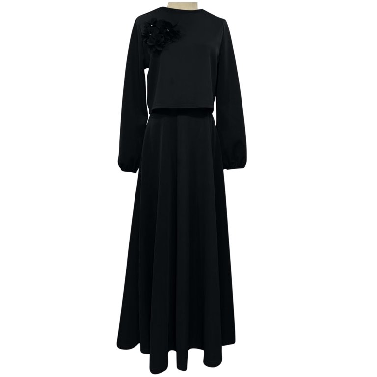 Busydd Womens Dresses Solid Color Long Sleeve Homecoming Dresses Round Neck Tiered Flowy Maxi Dresses Fashion Elegant Flower Wedding Guest Dress Prom Formal Dress - Walmart.com Busydd Womens Dresses Solid Color Long Sleeve Homecoming Dresses Round Neck Tiered Flowy Maxi Dresses Fashion Elegant Flower Wedding Guest Dress Prom Formal Dress - Walmart.com