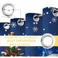 thumbnail image 4 of Fsddascl Navy Blue Snowman Christmas Blackout Curtains for Bedroom/Living Room, Thermal Insulated Kitchen Curtains, Vintage Xmas Tree Snowflake Grommet Darkening Window Treatment Drapes 52"x72"x2, 4 of 6