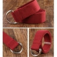 thumbnail image 4 of facefd Toile Métal Ceinture de Remplacement Sans Fading Exquise Facile Correspondant Anti-Rouille Double Anneau Réglable Jeans Shorts Ceintures Jujube Rouge, 4 of 9