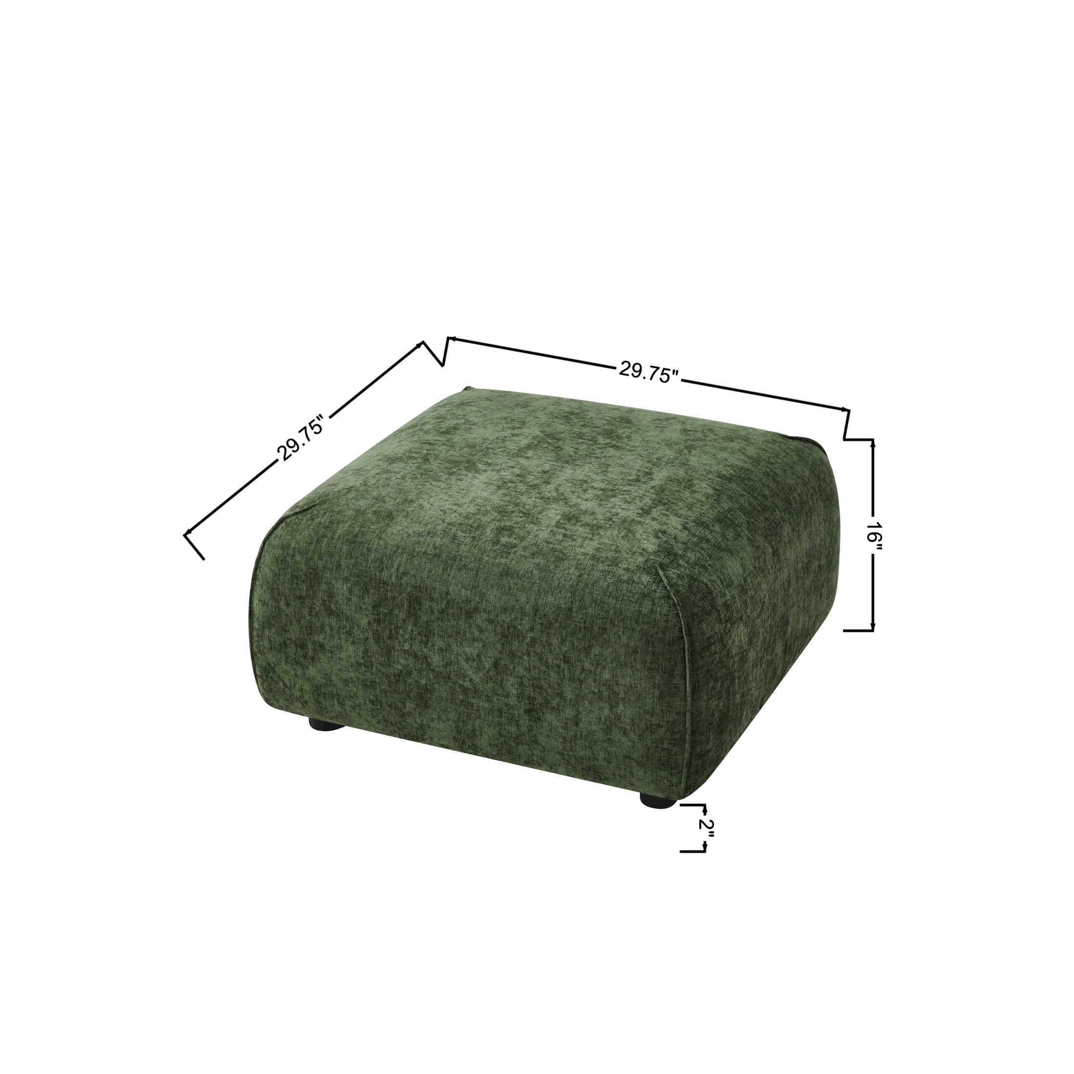 Christopher Knight Home Plush Accent Chair & Ottoman Set, Modern Upholstered Lounge Seating, Green