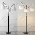 thumbnail image 5 of JONATHAN Y Barrie 78.5" 3-Light Mid-Century Modern Head-Adjustable Iron LED Arc Floor Lamp, Oil Rubbed Bronze, JYL3077A, 5 of 7