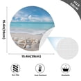 thumbnail image 3 of Beach Shells Sea Black Round Placemats Plate Mats 15 Inch Non-Slip Heat Resistant Washable PVC Set Indoor for Kitchen Dining Table 4PCs, 3 of 6