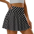 thumbnail image 3 of Uorisango Black Polka Dots Women's Golf Skirt for Running Casual Relaxed Women's Active Performance Skort Lightweight Mini Skirts with Shorts Pockets, 3 of 7