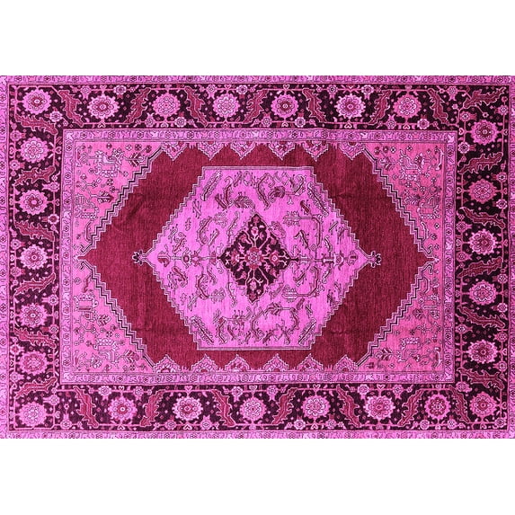 Ahgly Company Indoor Rectangle Persian Pink Traditional Area Rugs, 8' x 10'