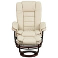 thumbnail image 5 of BizChair Faux Leather Recliner, Beige, 5 of 11