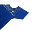 thumbnail image 2 of Mexican Puebla Blouse (Small, Royal), 2 of 4