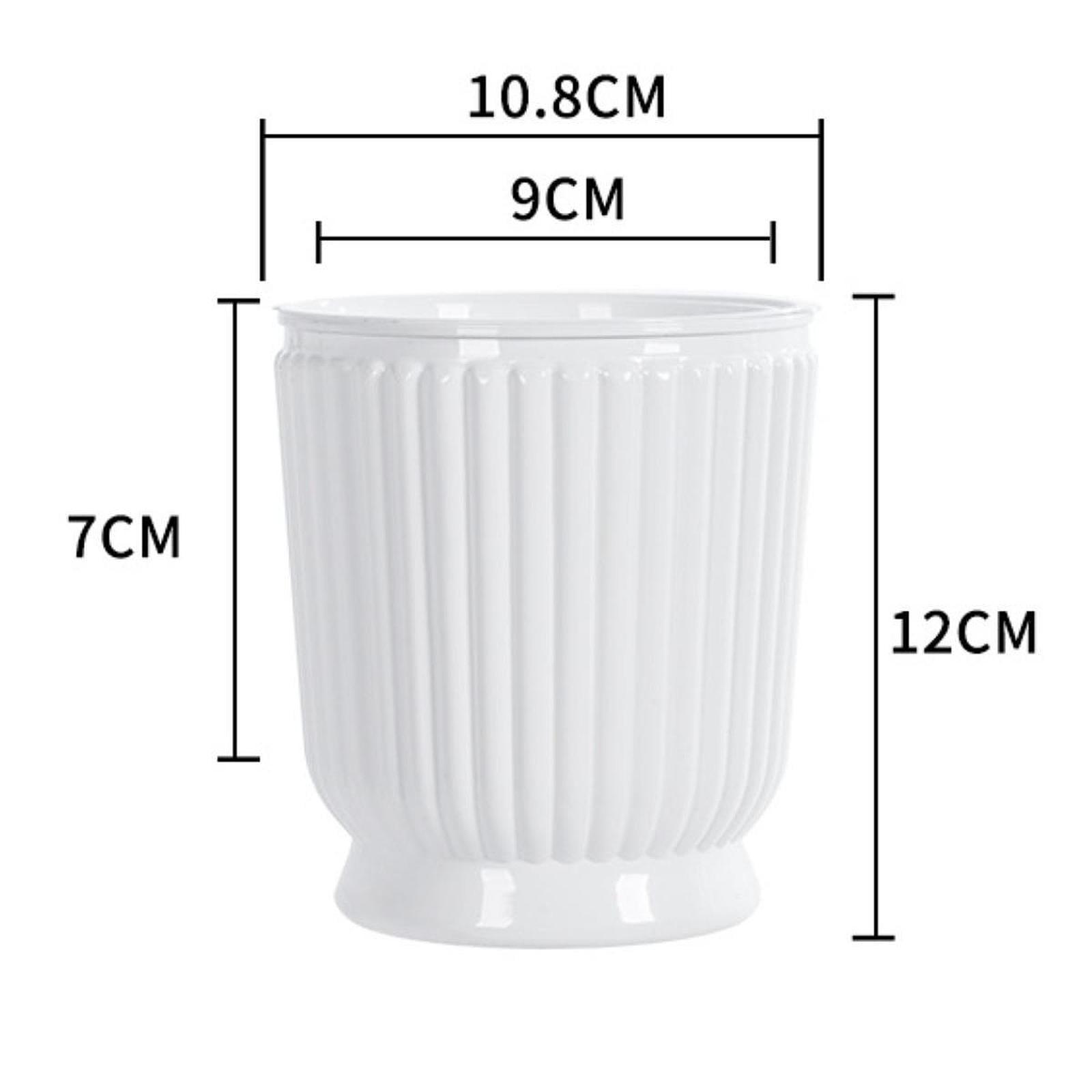 figatia 5 Pieces Self Watering Plant Pots Flower Pots Modern Home Decor Gardening Planters Indoor Outdoor Plants for Restaurant Patio White 12x14.5cm