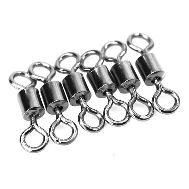 Pesca giratoria a presión, 100 piezas de 12 mm de alto rodamiento de bolas de pesca giratorio conector de rodamiento de pesca adaptado a la perfección
