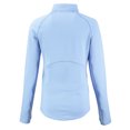 thumbnail image 3 of Women's Cutter & Buck Heather Light Blue Carolina Panthers  Peshastin Eco Fleece Recycled Tri-Blend Raglan Half-Zip, 3 of 3