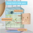 thumbnail image 3 of Parakeet Bird Cage, 23.6-inch Steel Wire Hanging Bird House with Accessories for Budgies Parakeets Finches Canaries, 3 of 5