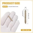thumbnail image 2 of Uxcell 20 Pcs Double Ended Screws, M4 x 30 mm Carbon Steel Hanger Bolts, Self-Tapping Wood Dowel Screws for Wood Joint Furniture, Color Zinc, 2 of 6