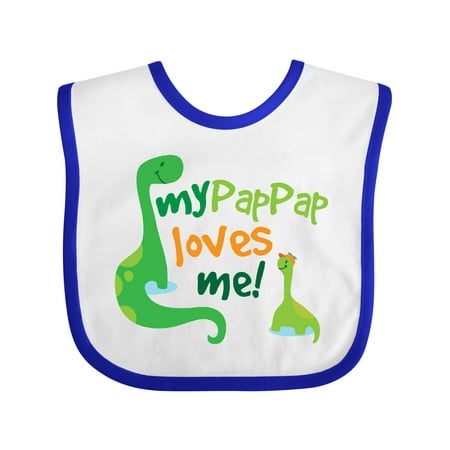 

Inktastic My Pap Pap Loves Me Grandson Gift Baby Boy Bib