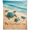 M (60"x50"), variant on Lotusprint LLC 2D Print Sea Turtle Beach Ocean Fleece Blanket, 80"x60", Coastal Turtle Family Blanket