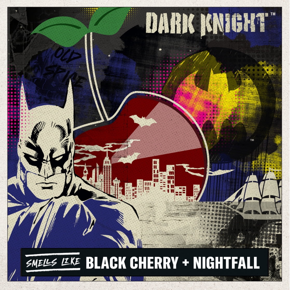 Old Spice Men's Shampoo, Batman DC Comic Collaboration, Black Cherry & Nightfall, 21.9 oz