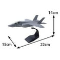 thumbnail image 5 of Alloy 1/72 Scale F-35B Fighter High Simulation with Stand Aviation Plane Model for Desktop Home Decor Souvenir Ornaments, 5 of 8