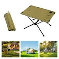 thumbnail image 6 of Outdoor Folding Table Lightweight Camping Table Travel Barbecue Table Sport Supplies (Khaki), 6 of 9
