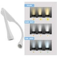 thumbnail image 3 of Luz LED de lectura para el cuello, 3 colores, 6 niveles de brillo, brazos flexibles, recargable, de larga duración, perfecta para leer, tejer, acampar, reparar Fokelyi 2034422, 3 of 9