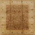 thumbnail image 1 of Ahgly Company Machine Washable Indoor Square Industrial Modern Mahogany Brown Area Rugs, 7' Square, 1 of 7