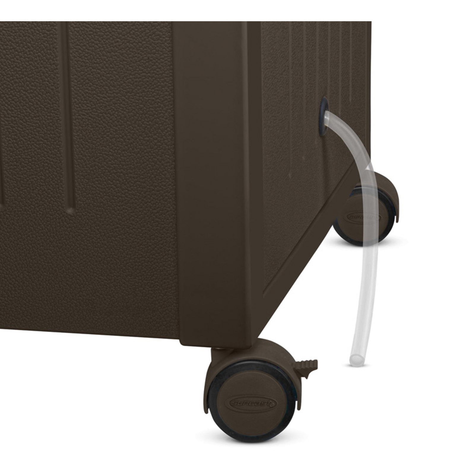 Suncast 77 qt. Resin Wicker Outdoor Cooler Station® Patio Cooler, Java Brown