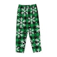 thumbnail image 6 of Uemuo Christmas Pattern At Buffalo Plaid Pattern Women's Wide Leg Palazzo Lounge Pants with Pockets Light Weight Loose Comfy Casual Pajama Pants-XX-Large, 6 of 9