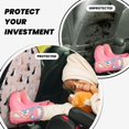 thumbnail image 4 of Kdxio White And Black Rabbit Print 2 Pack Car Kick Mat Seat Cover Back Protector Mat with Pockets for Organizer Backseat Protector and Storage Anti Kick Pad for Vehicles, 4 of 9