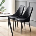 thumbnail image 2 of Set of 2 PU Leather Dining Chairs Modern High Back Side Chair For Dining Room Kitchen Living Room, 2 of 6