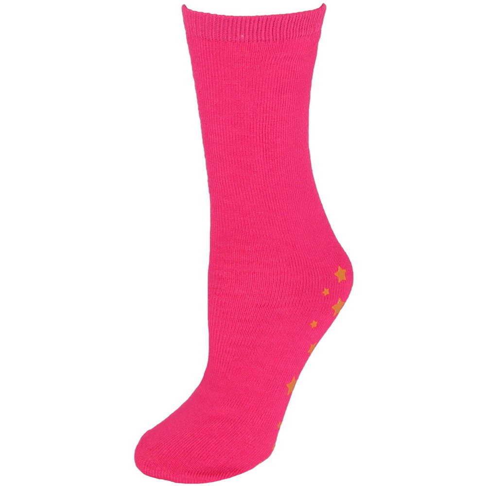 TruFit tru fit girl's slipper socks with gripper soles