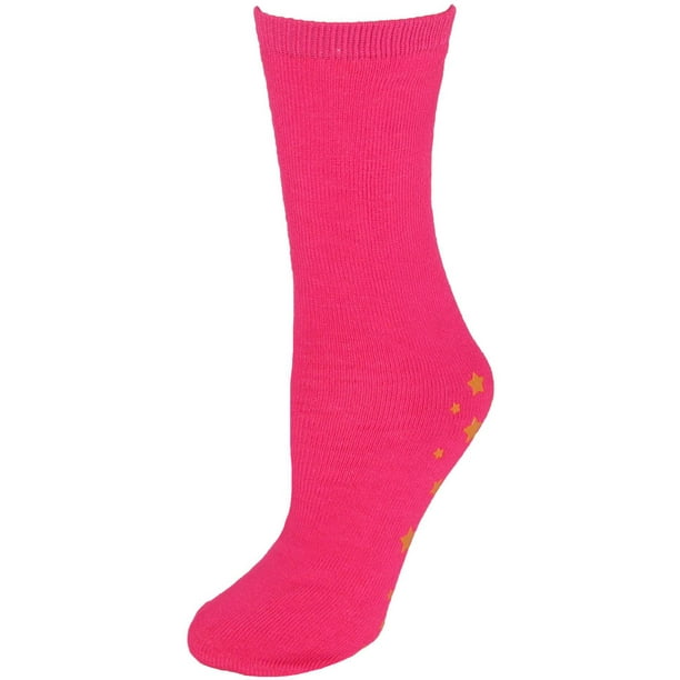 TruFit tru fit girl's slipper socks with gripper soles