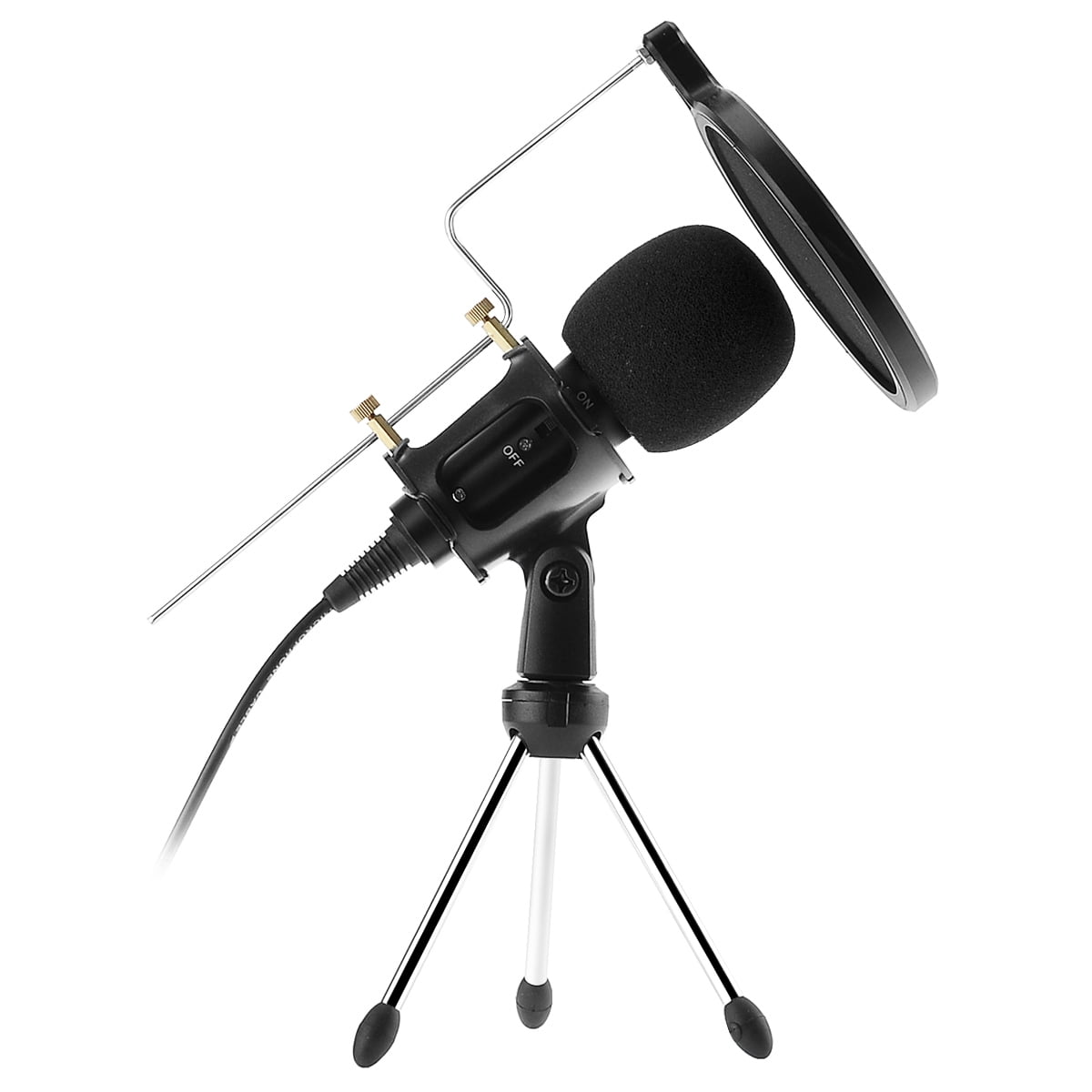 Professional Condenser Microphone Set 3.5mm Cable Plug Play Home Studio microphones, dual-layer acoustic filter, for Iphone Ipad Samsung Android Windows Smartphones