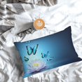 thumbnail image 5 of Goofa Butterflies And Waterlily In Water Print Plush Throw Pillow Case, Soft Velvet with Hidden Zipper, Decorative Cushion Cover for Sofa, Bed, Car, and Home Décor-20"x30", 5 of 6