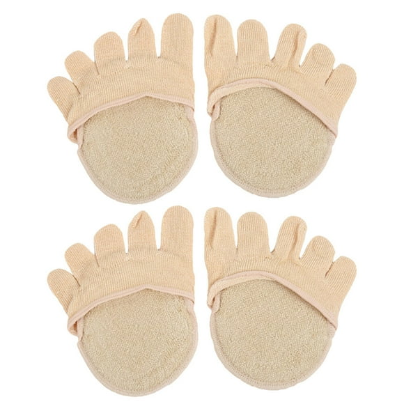 2 pares de calcetines sin puntera para mujeres (albaricoque)