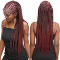 thumbnail image 3 of SEGO 30" Realistic Hand Braided Synthetic Braiding Hair Lace Front Wigs with Baby Hair for Women Cornrow Wig Twist Box Braided Wigs, 3 of 9