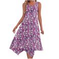 thumbnail image 2 of LOVZFMLL Robes Femmes Mode Été Imprimé Sans Manches Col Rond Décontracté Débardeur Robe, 2 of 7