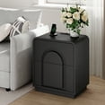 thumbnail image 6 of Bestier Black Nightstands Set of 2 with Charging Station,Modern Bedside Table End Table with 2 Drawer for Bedroom Living Room Dorm Office, 6 of 9