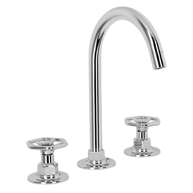 Mezcladora p/lavabo,taladros separados,redondos,cromo,Tubig Foset TBM-91