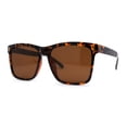 thumbnail image 3 of Polarized Mens Large Hipster Horn Rim Light Weight Thin Plastic Sunglasses Tortoise Brown, 3 of 4