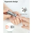 thumbnail image 3 of BEZOX Nail Clippers with Metal Nail File - Toenail Clipper for Thick Nails, Finger Nails Clipper for Adult, Wide Open Jaw Nail Cutters Trimmers - Silver, 3 of 7