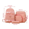 thumbnail image 7 of Rbaofujie Office Supplies Primary And Secondary School Backpack For The Start Of The School Season Four Piece Set With Large Capacity Canvas Backpack College Style Backp Carry On Bag Pink, 7 of 7