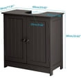 thumbnail image 2 of SAZYY SAZYY Pedestal Sink Storage Cabinet with 2 Doors Traditional Under Sink Cabinet Bathroom Space Saver Organizer with Adjustable Shelf Espresso, 2 of 10