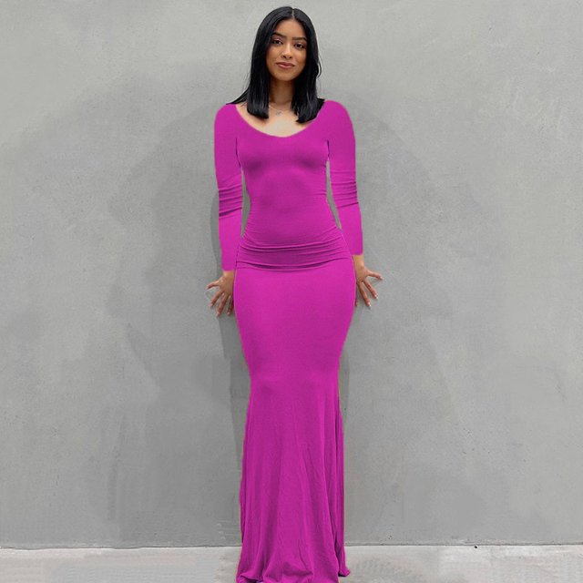 2023 Summer Women Sexy Spaghetti Strap Black Skims Long Dress Y2k Sleeveless Solid Skinny Bodycon Trumpet Maxi Dresses VestidosM Gao Jinjia LED