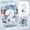 A002- Style B, variant on Number 2 Candle, Birthday Cake Candle, 2Nd Birthday Candle, 1 Pc, 5 In, Blue and Silver Birthday Decorations, Winter Wonderland Decorations, Snowflake Decor, Blue Party