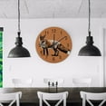 thumbnail image 3 of SKYSONIC Wooden Round Wall Clock Vintage Red Fox Non Ticking Battery Operated Clocks for Home Office Living Room Bedroom, 3 of 6