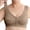 Khaki, variant on Gymayou Women Seamless Front Button Wireless Vest Bra for Middle-Aged Ladies Floral Jacquard Easy Front Snap Wide Strap Full Coverage Comfort Bralette Beige L